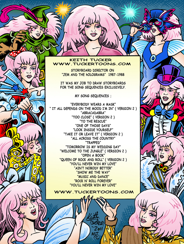 Jem and the Holograms, the Misfits, 80's cartoons, story boards, animation,Science Fiction, Adventure,Comedy-drama,Romance,Christy Marx,Sunbow Productions,Hasbro,The Stingers,Starlight  Music, MTV, Marvel Productions,Griffin-Bacal Advertising,Roger Slifer, Buzz Dixon,Marv Wolfman, animation artists,abracadabra