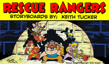 Disney Afternoon, Chip 'n Dale Rescue Rangers, Walt Disney Television Animation,  80's cartoons, Saturday morning cartoons, Disney TV cartoons,  Gadget, Monterey Jack,  Zipper,  Indiana Jones-type,  keith tucker storyboards, animation